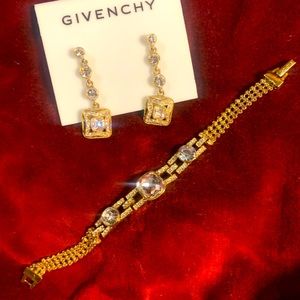 Designer jewelry bracelet and matching earrings